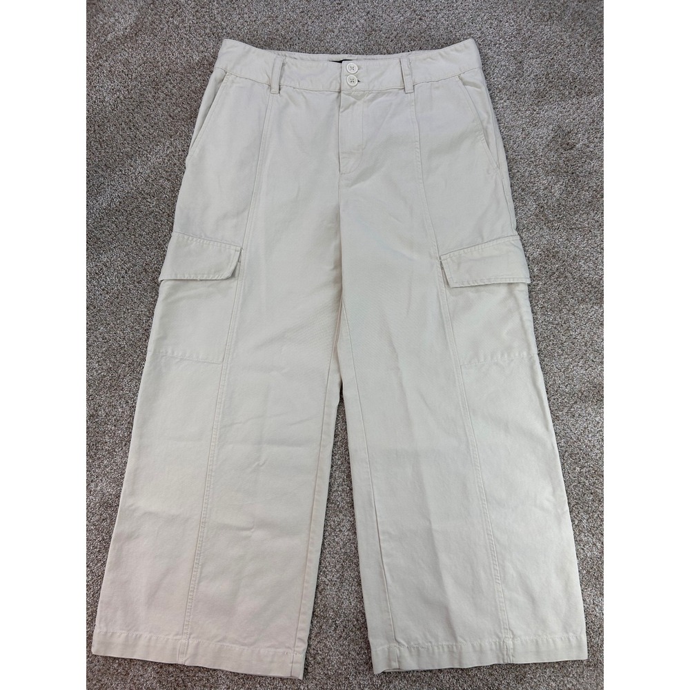 Sanctuary Standard Surplus Cream Wide Leg Cargo Pants Beige Size 30 Utility